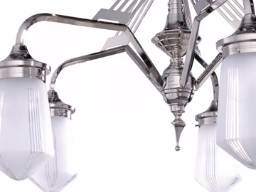PRAGUE 5/I - Handmade brass chandelier by Patinas Lighting - view 3